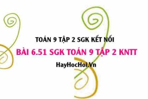 Bài 6.51 SGK Toán 9 tập 2 Kết nối tri thức